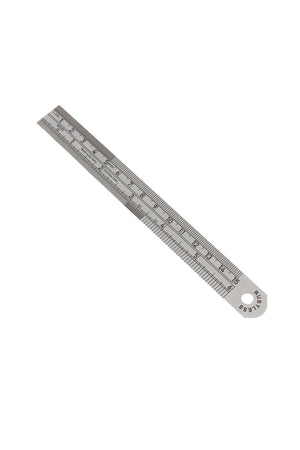 Jakar stainless steel ruler - cm and inches - 15cm (6”)