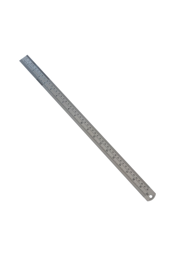 Jakar stainless steel ruler - cm and inches - 50cm (20”)