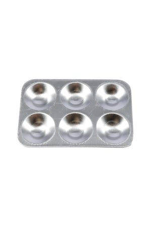 Jakar palette, aluminium, 13 x 9cm, 6 well, rectangular