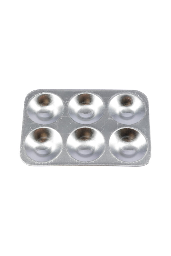 Jakar palette, aluminium, 13 x 9cm, 6 well, rectangular