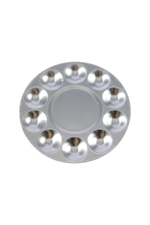 Jakar palette, aluminium, 17cm diameter, 10 well, round