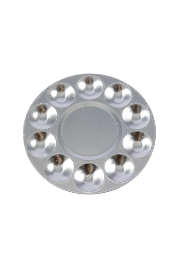 Jakar palette, aluminium, 17cm diameter, 10 well, round