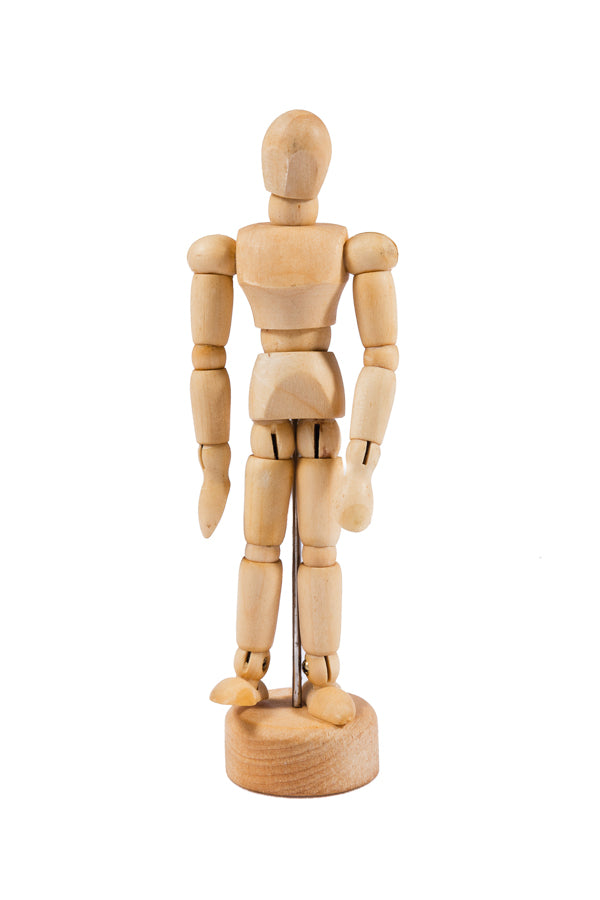 Jakar manikin, wooden, male - 4.5”/11.5cm