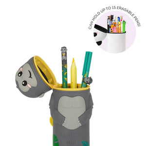 Legami Gorilla kawaii 2-in-1 silicone pencil case — view 3