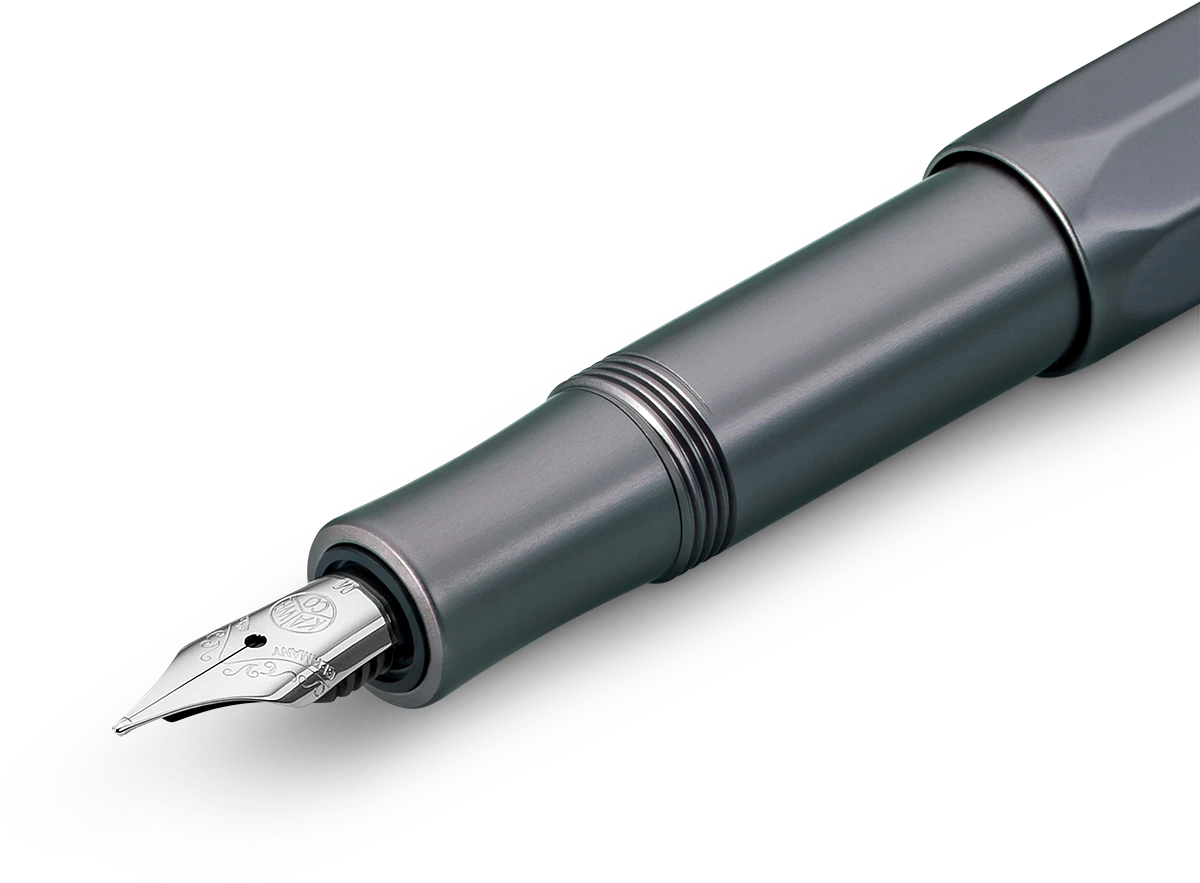 Kaweco AL Sport fountain pen in Anthracite, nib detail