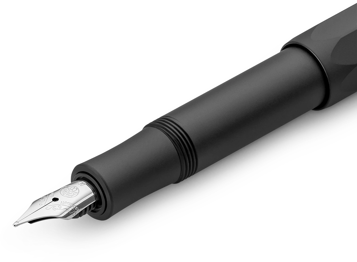 Kaweco AL Sport fountain pen in Black, nib detail