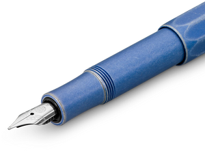 Kaweco AL Sport fountain pen in Stonewashed Blue, nib detail