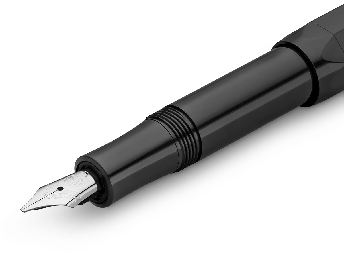 Kaweco Calligraphy Sport black fountain pen with 1.1mm italic nib