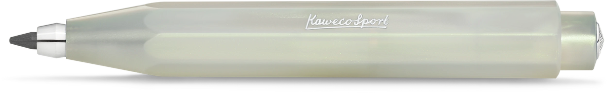 Kaweco Lunar Sport 3.2mm clutch pencil in Light Green, iridescent pearl finish with silver trim