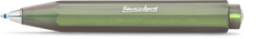 Kaweco Lunar Sport ballpoint pen in Shadow Green, dark iridescent pearl finish with silver trim