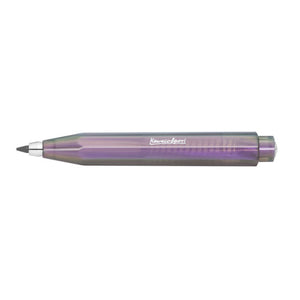 Kaweco Lunar Sport 3.2mm clutch pencil in Shadow Purple, iridescent pearl finish with silver trim
