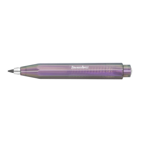 Kaweco Lunar Sport 3.2mm clutch pencil in Shadow Purple, iridescent pearl finish with silver trim