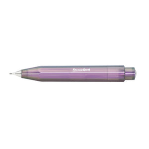 Kaweco Lunar Sport 0.7mm mechanical pencil in Shadow Purple, iridescent pearl finish with silver trim