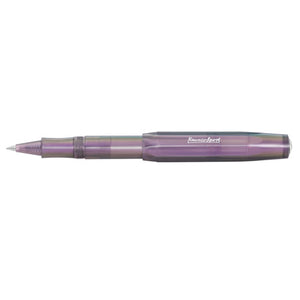 Kaweco Lunar Sport rollerball pen in Shadow Purple, iridescent pearl finish with silver trim