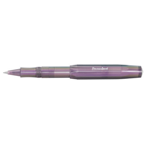 Kaweco Lunar Sport rollerball pen in Shadow Purple, iridescent pearl finish with silver trim