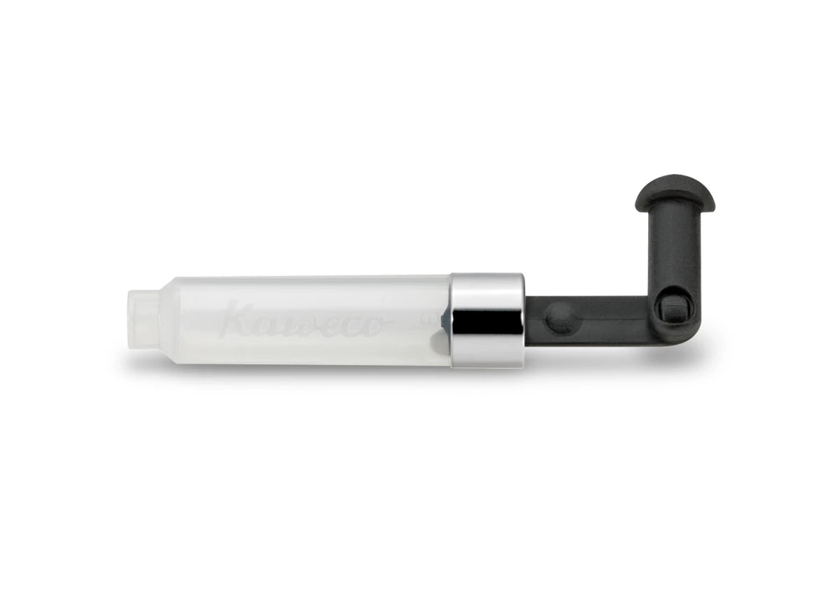 Kaweco Mini Converter Foldable, clear plastic with silver trim, piston rod folded