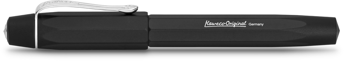 Kaweco ORIGINAL 060 fountain pen capped, showing the octagonal body and mounted chrome clip