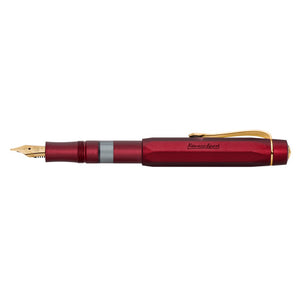 Kaweco Piston Sport AL fountain pen in Bordeaux with gold trim