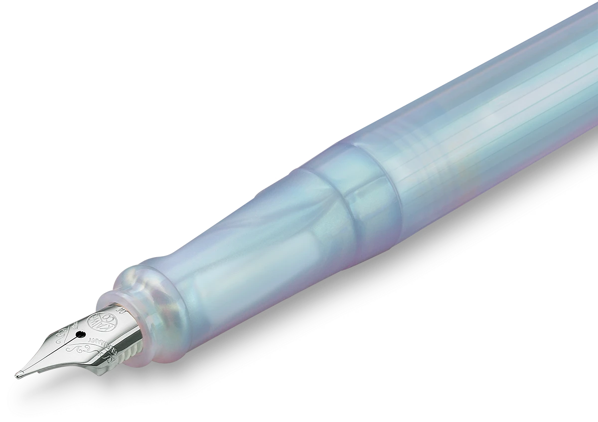 Kaweco Perkeo fountain pen in Iridescent Pearl, nib detail
