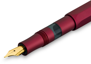 Kaweco Piston Sport AL fountain pen in Bordeaux, nib detail