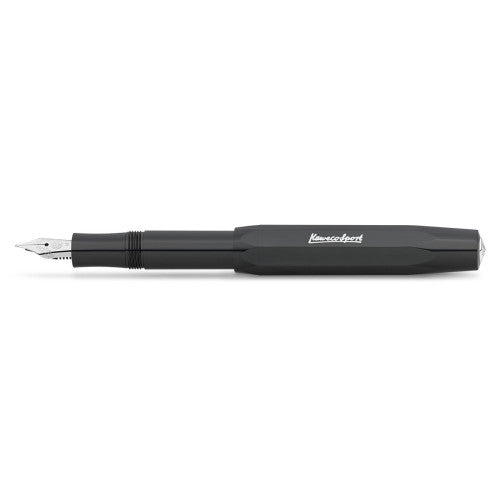 Kaweco Skyline Sport black fountain pen with silver trim