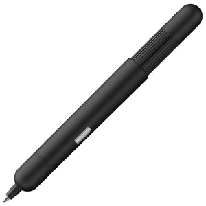 LAMY pico pocket ballpoint pen in matt black lacquer, shown extended