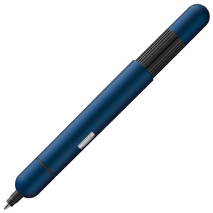 LAMY pico pocket ballpoint pen in matt imperial blue lacquer, shown extended