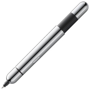 LAMY pico pocket ballpoint pen in polished chrome, shown extended