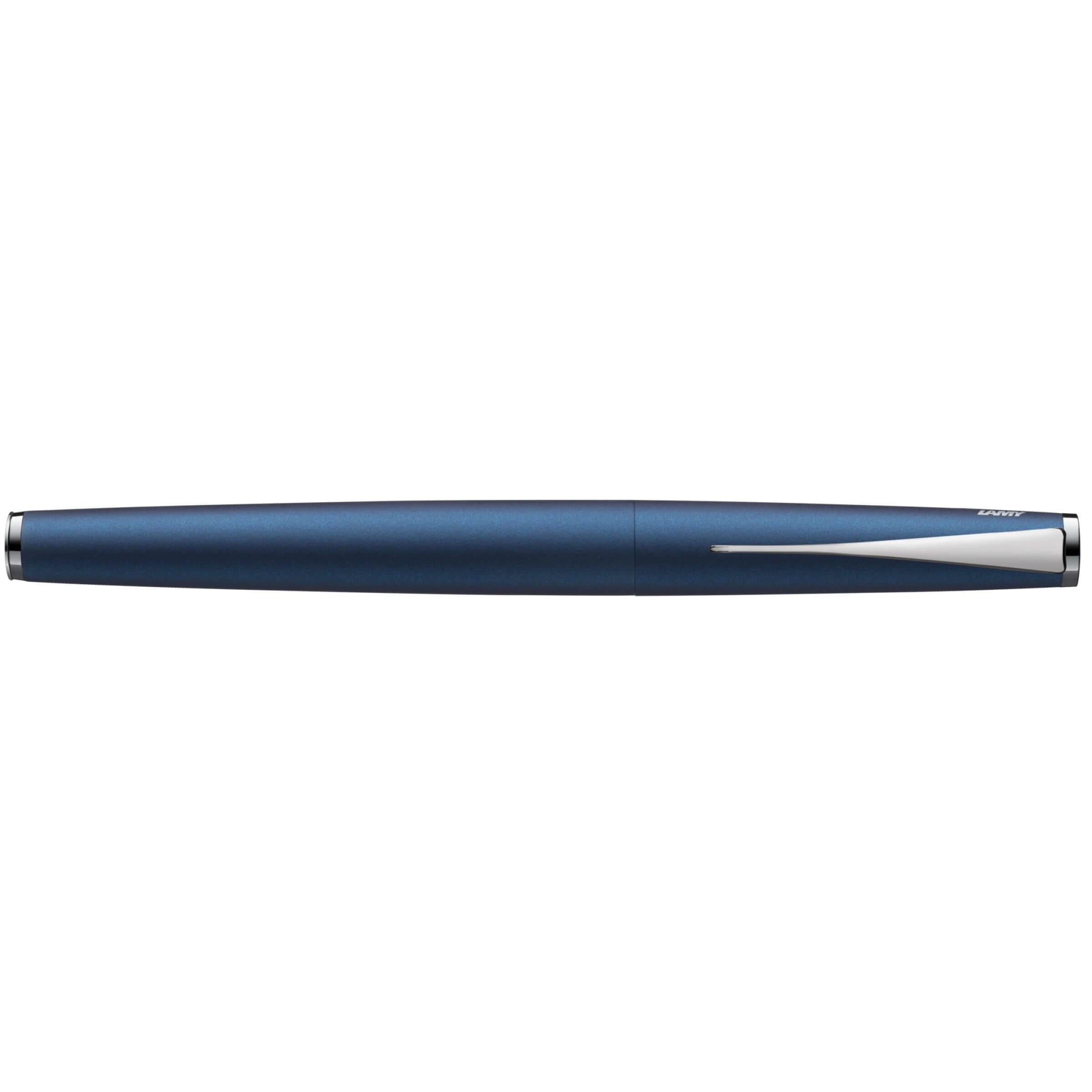 LAMY studio Fountain Pen - Imperial Blue in a sleek design with polished chrome fittings and aviator clip.