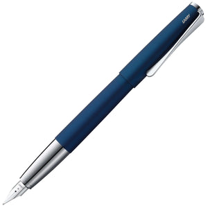 LAMY studio Fountain Pen - Imperial Blue with polished chrome fittings and propeller clip.