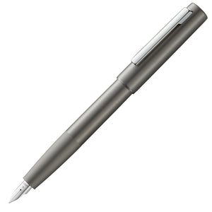 LAMY aion Fountain Pen - Graphite with a sleek design and a silver clip, perfect for elegant writing.
