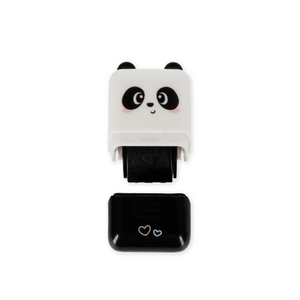 Legami Deco Roller Stamp - Decorative Roller Stamp - Panda - Black Ink with cute panda design, ideal for gifts and cards.