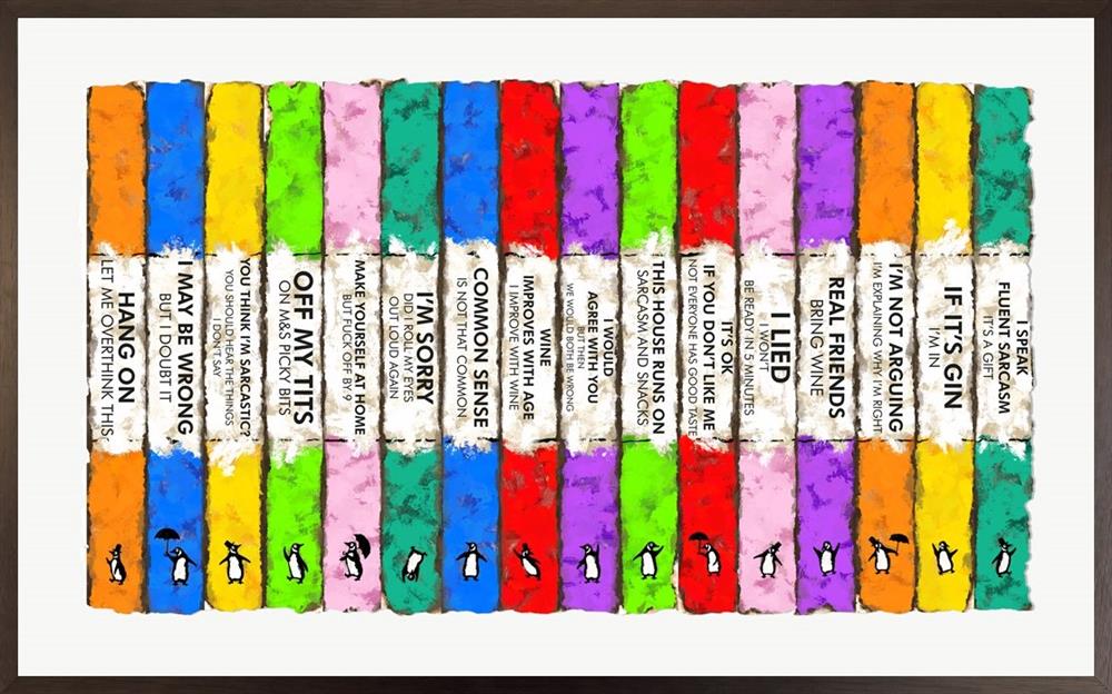 Life's A Bookcase Paper Deluxe by Hue Folk, studio edition on paper