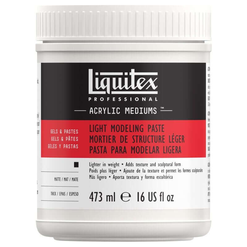 Liquitex Pro Acrylic Additive 473ml Pot Light Modeling Paste for texture and volume enhancement in painting.