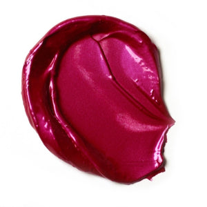 Vibrant magenta Liquitex Basics Metallic Acrylic Paint swatch showing smooth, satin metallic finish