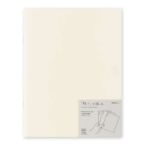 MD Notebook Light A4 Variant Lined 3pcs Pack A - A4 lined notebook pack with a simple design.