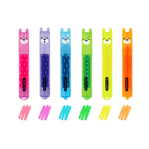 LEGAMI Set of 6 Mini Highlighters - Teddy's Mood Kit