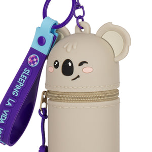 Legami koala coin purse clipped to a bag