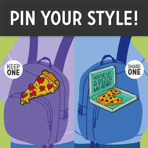 Legami Pizza enamel metal pin — view 2