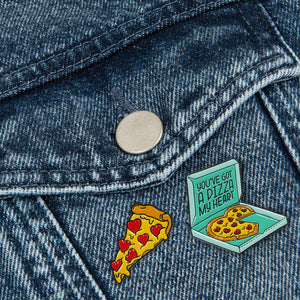 Legami Pizza enamel metal pin — view 3