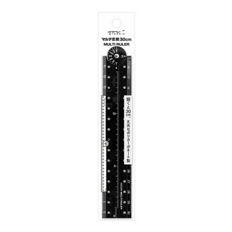 Midori Multi Ruler 30cm Black A
