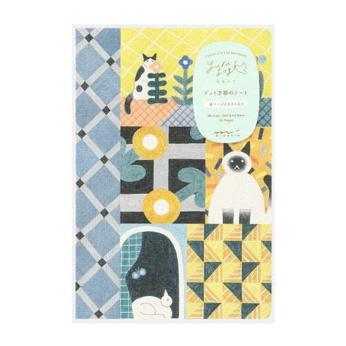 Midori Yuru Log Notebook B6 Cat