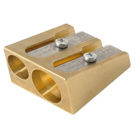 Pencil Sharpener - double hole  - Brass