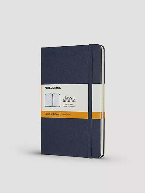 Moleskine Classic Large Ruled Hardcover Notebook - Sapphire Blue