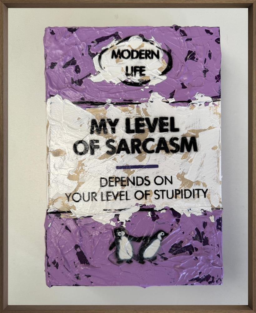 My Level Of Sarcasm Storybook by Hue Folk, original mixed media