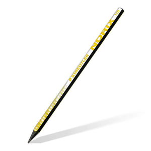 Staedtler NORIX HB graphite pencil with black and yellow design, ideal for writing and sketching with ergonomic triangular shape.