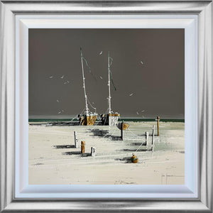 Boats Amidst Bliss by John Horsewell, original acrylic marine painting