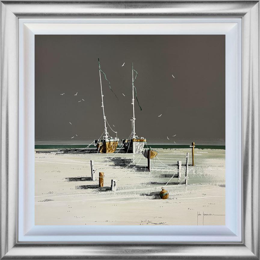 Boats Amidst Bliss by John Horsewell, original acrylic marine painting