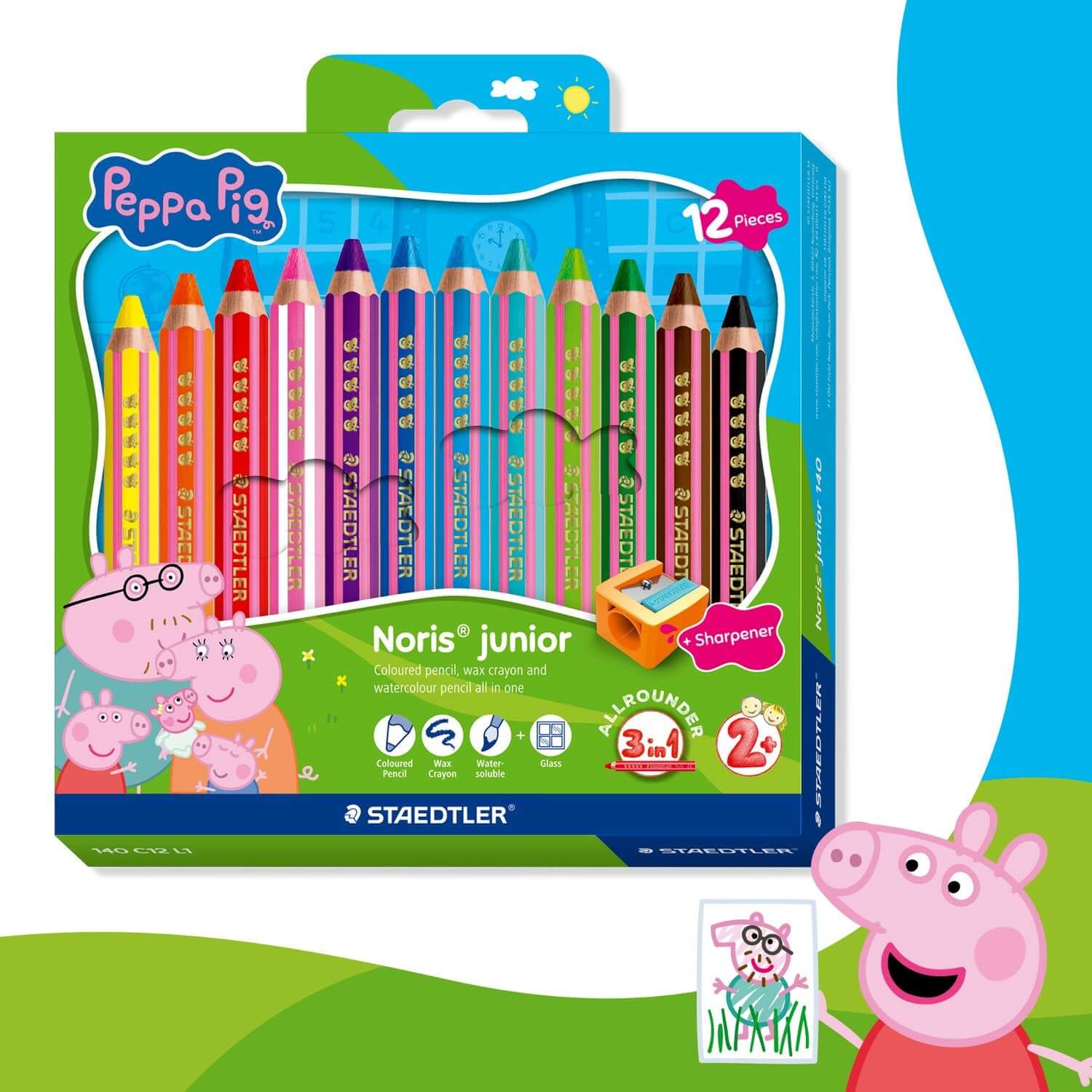 Peppa Pig Wax Crayons — Staedtler Noris junior