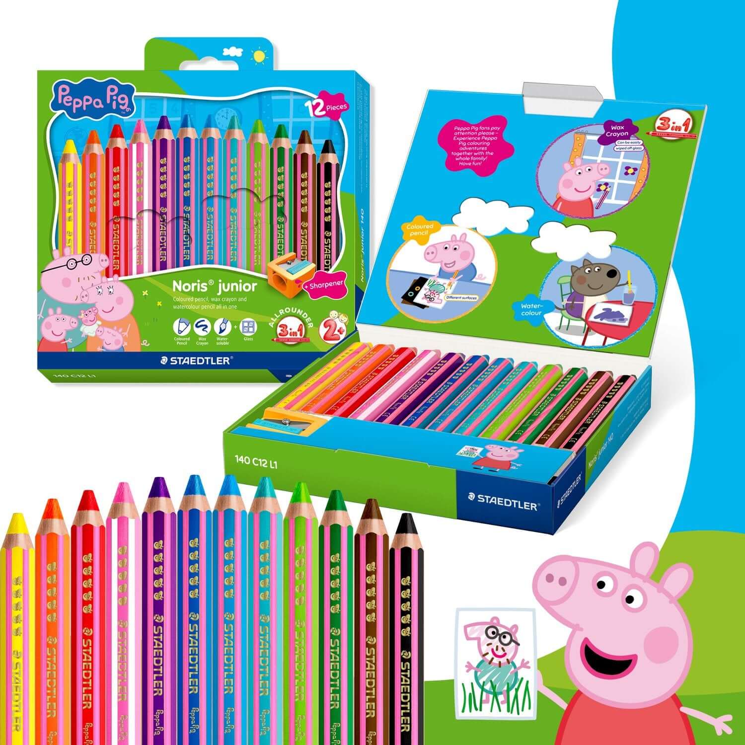 Peppa Pig Coloured Pencils — Staedtler Noris junior